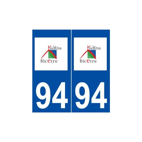 94 Le Kremlin-Bicêtre logo autocollant plaque stickers ville