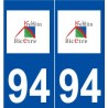 94 Le Kremlin-Bicêtre logo autocollant plaque stickers ville