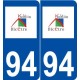 94 Le Kremlin-Bicêtre logo autocollant plaque stickers ville