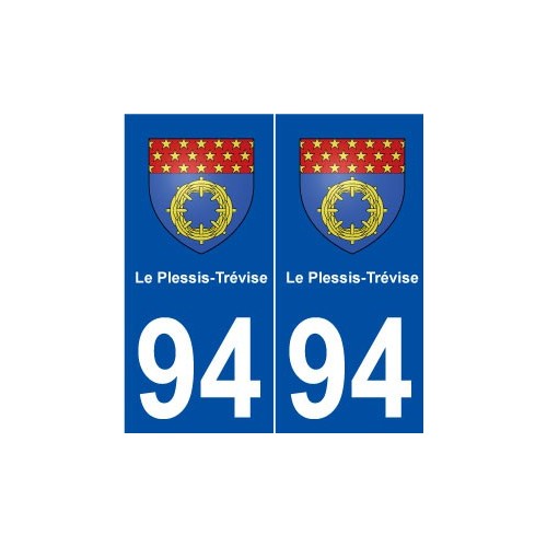 94 Le Plessis-Trévise blason autocollant plaque stickers ville