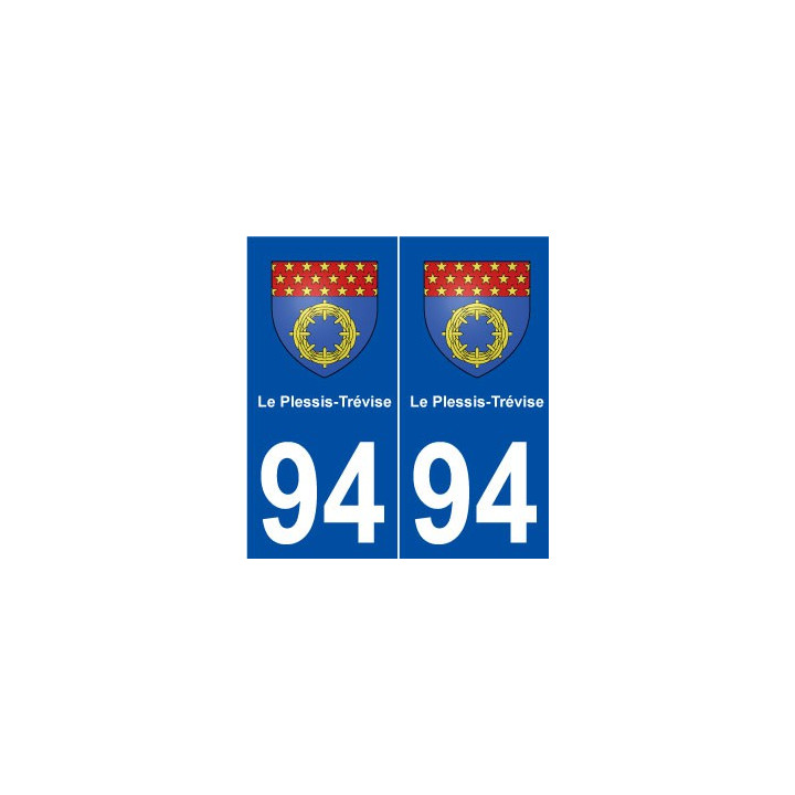 94 Le Plessis-Trévise blason autocollant plaque stickers ville