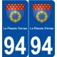 94 Le Plessis-Trévise blason autocollant plaque stickers ville
