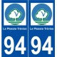 94 Le Plessis-Trévise logo autocollant plaque stickers ville