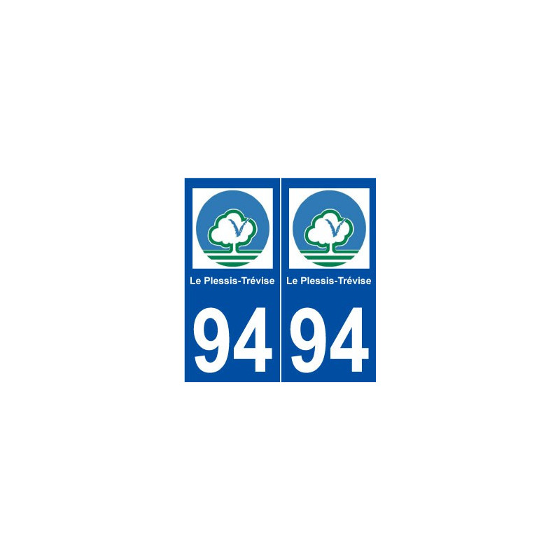 94 Le Plessis-Trévise logo autocollant plaque stickers ville