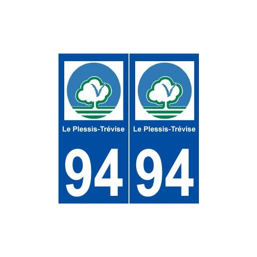 94 Le Plessis-Trévise logo autocollant plaque stickers ville