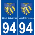 94 Limeil-Brévannes blason autocollant plaque stickers ville