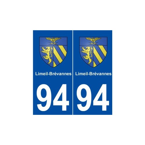 94 Limeil-Brévannes blason autocollant plaque stickers ville