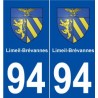 94 Limeil-Brévannes blason autocollant plaque stickers ville