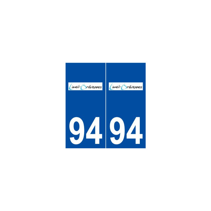 94 Limeil-Brévannes logo autocollant plaque stickers ville