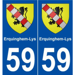 59 Erquinghem-Lys blason autocollant plaque stickers ville