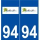 94 Marolles-en-Brie logo autocollant plaque stickers ville