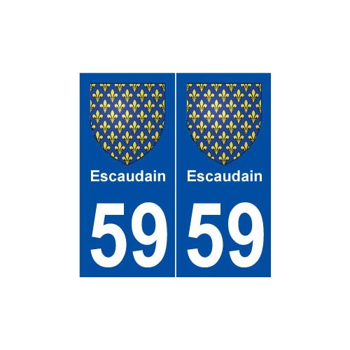 59 Escaudain blason autocollant plaque stickers ville