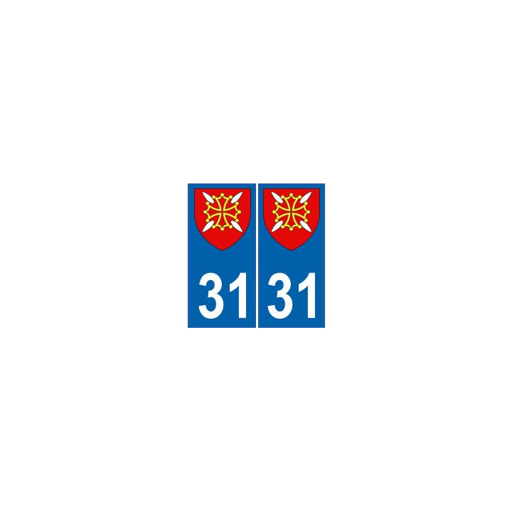 31 Haute Garonne autocollant plaque blason armoiries stickers département