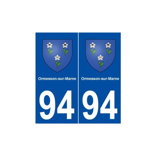 94 Ormesson-sur-Marne blason autocollant plaque stickers ville