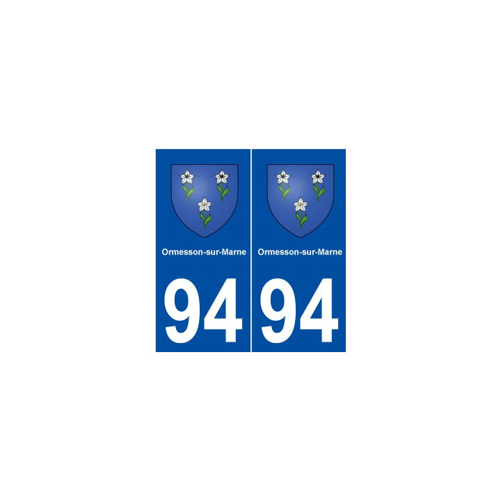 94 Ormesson-sur-Marne blason autocollant plaque stickers ville