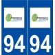 94 Ormesson-sur-Marne logo autocollant plaque stickers ville