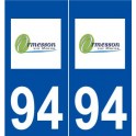94 Ormesson-sur-Marne logo autocollant plaque stickers ville