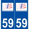 59 Escaudain logo autocollant plaque stickers ville