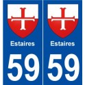 59 Estaires blason autocollant plaque stickers ville
