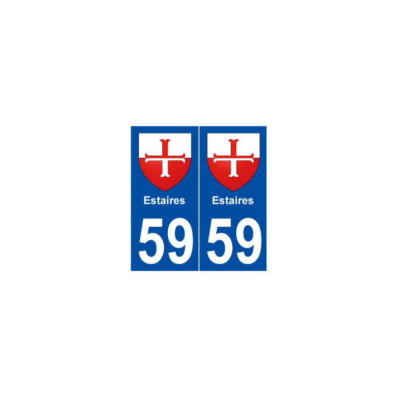 59 Estaires blason autocollant plaque stickers ville