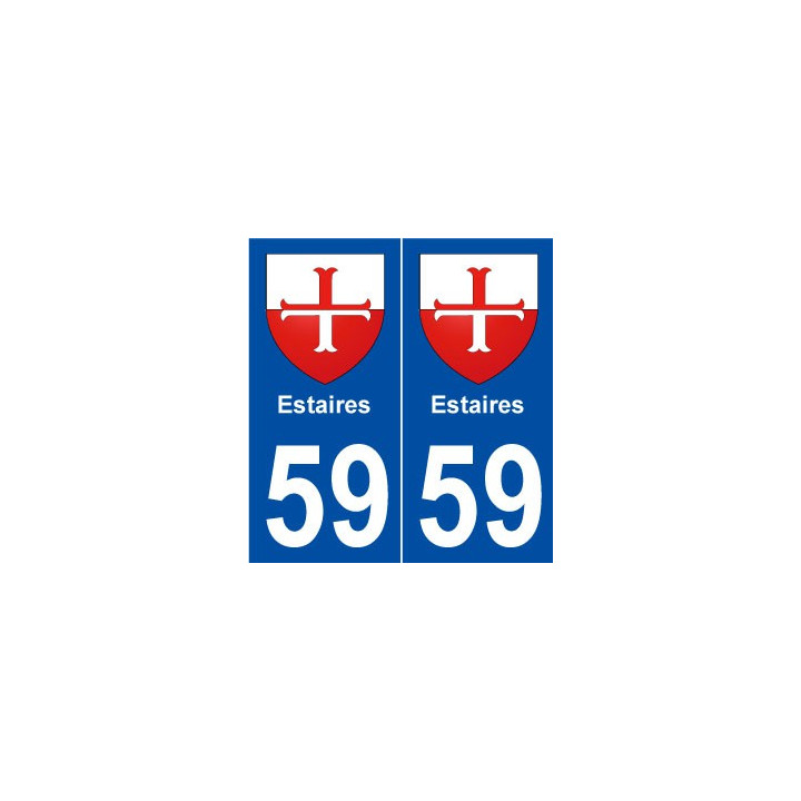 59 Estaires blason autocollant plaque stickers ville