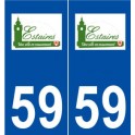59 Estaires logo autocollant plaque stickers ville