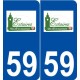 59 Estaires logo autocollant plaque stickers ville