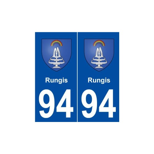 94 Rungis blason autocollant plaque stickers ville