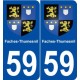 59 Faches-Thumesnil blason autocollant plaque stickers ville