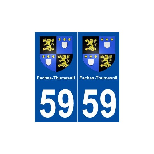 59 Faches-Thumesnil blason autocollant plaque stickers ville