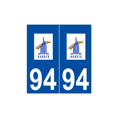 94 Rungis logo autocollant plaque stickers ville