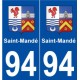 94 Saint-Mandé blason autocollant plaque stickers ville