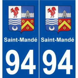 94 Saint-Mandé blason autocollant plaque stickers ville