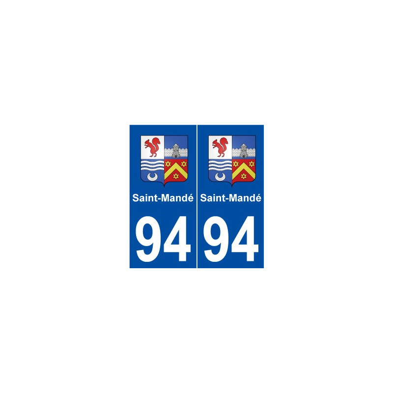 94 Saint-Mandé blason autocollant plaque stickers ville