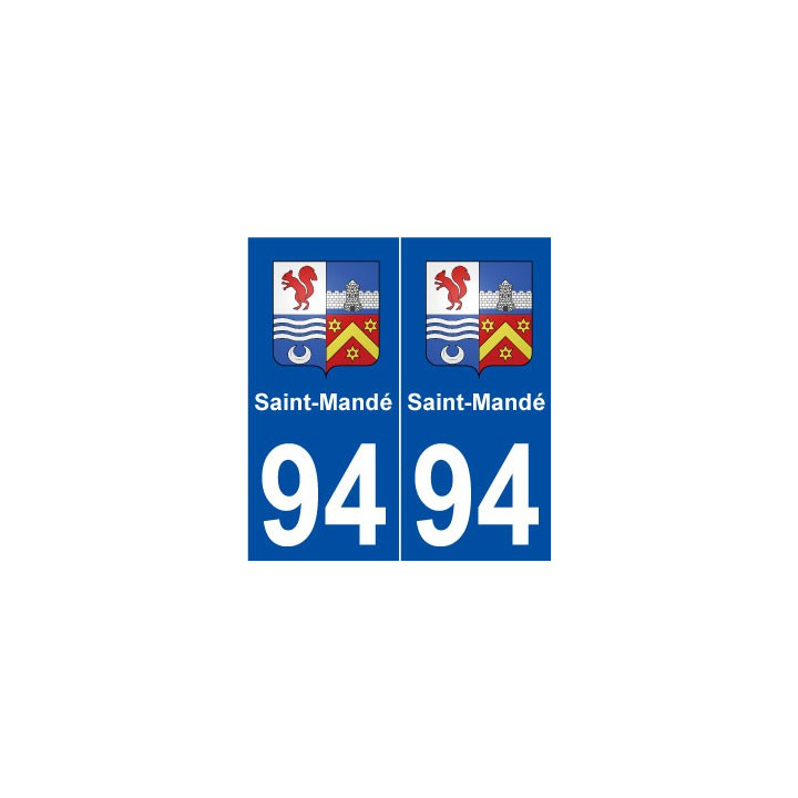 94 Saint-Mandé blason autocollant plaque stickers ville