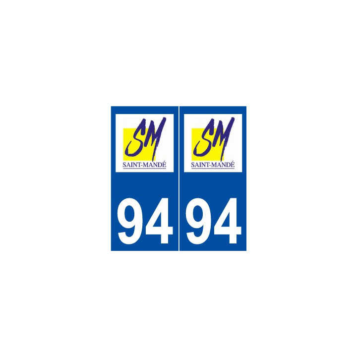 94 Saint-Mandé logo autocollant plaque stickers ville