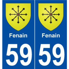 59 Fenain blason autocollant plaque stickers ville