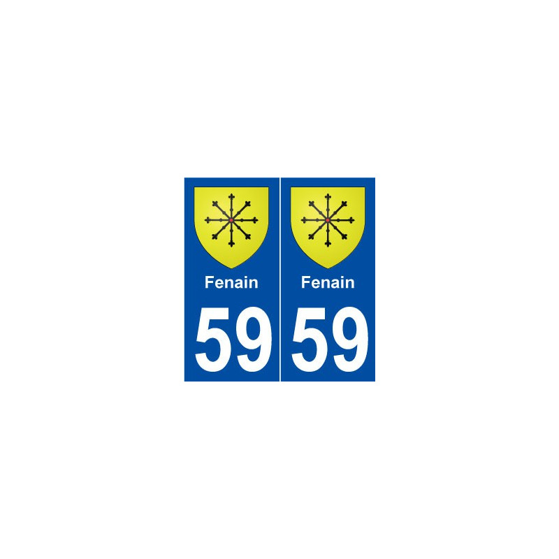 59 Fenain blason autocollant plaque stickers ville