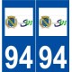 94 Saint-Maur-des-Fossés logo autocollant plaque stickers ville