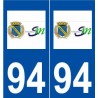 94 Saint-Maur-des-Fossés logo autocollant plaque stickers ville