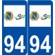 94 Saint-Maur-des-Fossés logo autocollant plaque stickers ville
