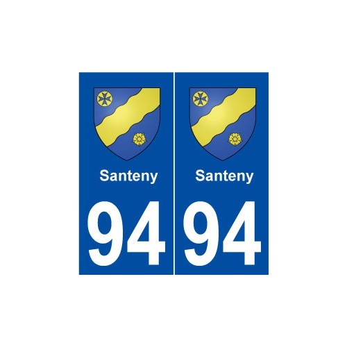 94 Santeny blason autocollant plaque stickers ville