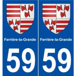 59 Ferrière-la-Grande blason autocollant plaque stickers ville