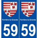 59 Ferrière-la-Grande blason autocollant plaque stickers ville