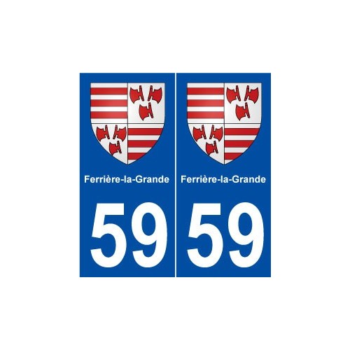 59 Ferrière-la-Grande blason autocollant plaque stickers ville