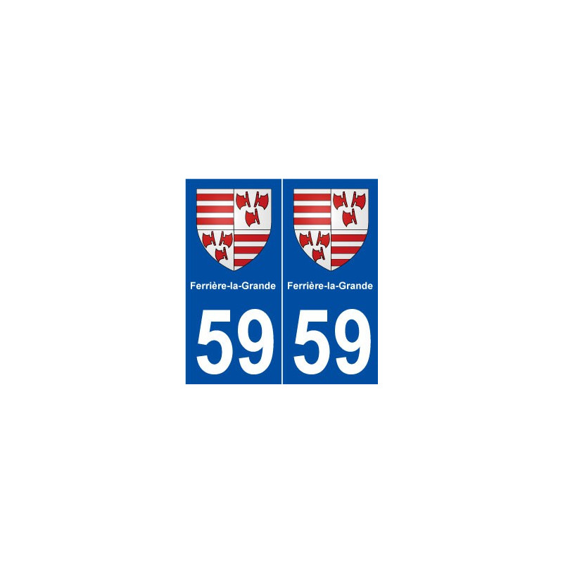59 Ferrière-la-Grande blason autocollant plaque stickers ville