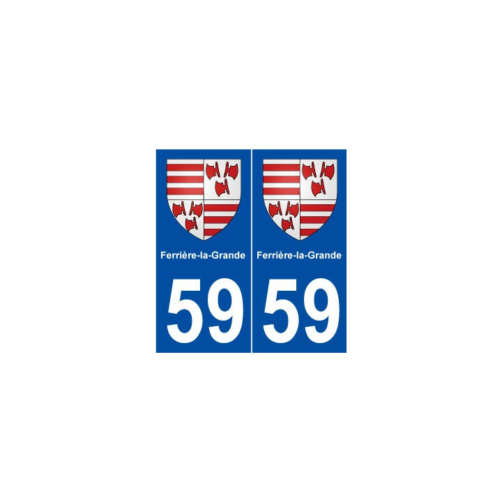 59 Ferrière-la-Grande blason autocollant plaque stickers ville