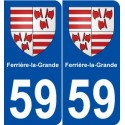 59 Ferrière-la-Grande blason autocollant plaque stickers ville