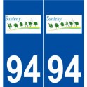 94 Santeny logo autocollant plaque stickers ville