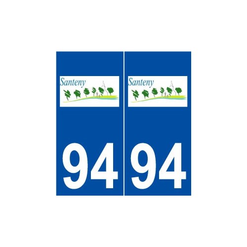94 Santeny logo autocollant plaque stickers ville